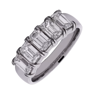 Lab Grown 5 Stone Band Diamond Ring 2.00cts (#UCR10017LG)